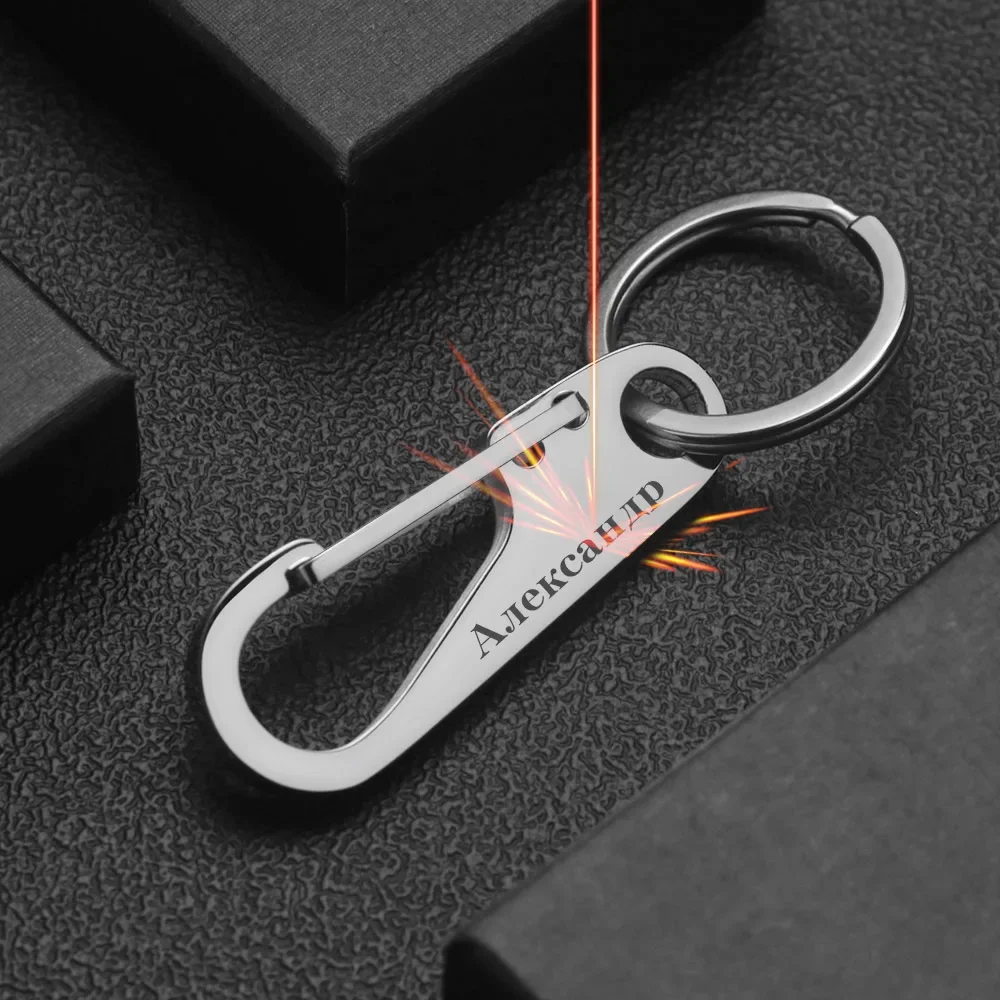 Initial Ring Custom - 304 chaveiro de aço inoxidável nome