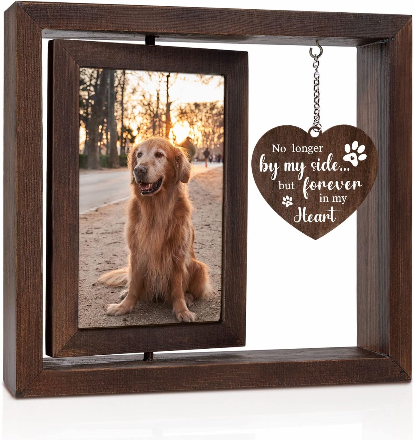 Engraved Wood Frame - Porta-Retrato Memorial para Pets (Cães e
