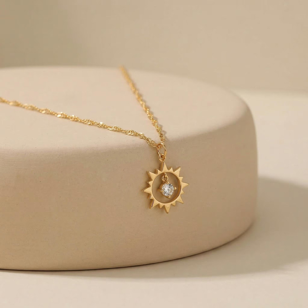 Birth Flower Necklace - Colar Vintage Personalizado em Aço Inoxidável,