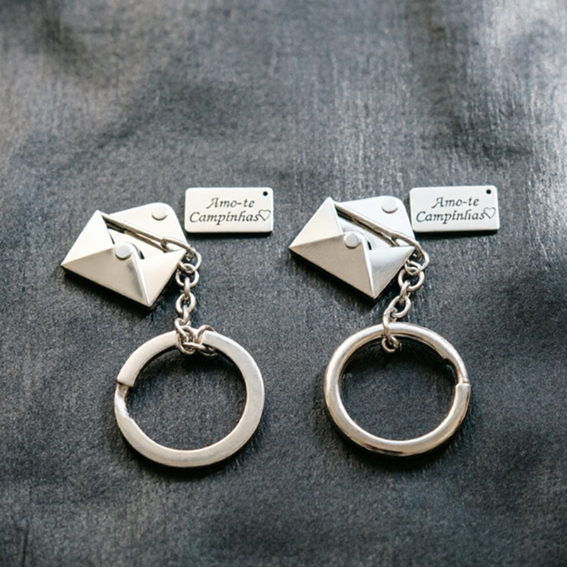 Initial Ring Custom - Chaveiro Personalizado em Aço Inoxidável com