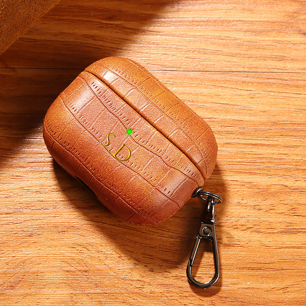 Para airpods 1 2 3 4 pro 2 lux - Monogram Keychain Leather avaliação e preço