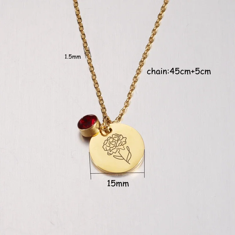 Acessórios para casamento, pin - Birth Flower Necklace avaliação e preço