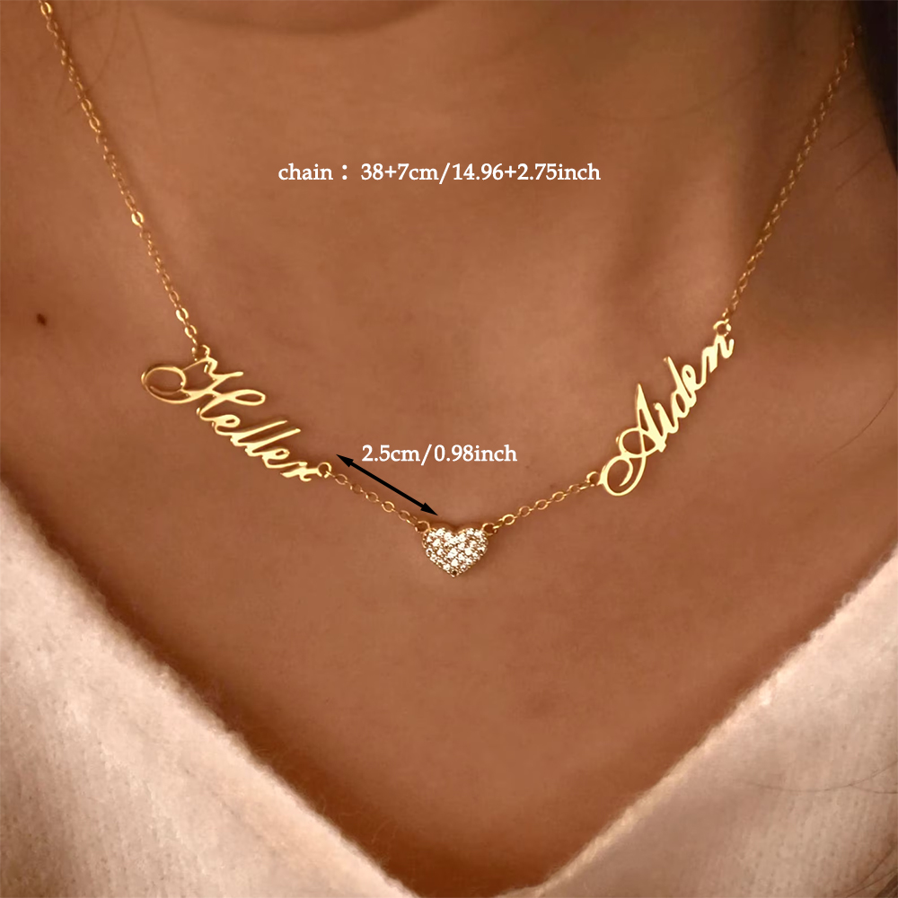 Colar personalizado com dois n - Name Necklace Custom avaliação e preço