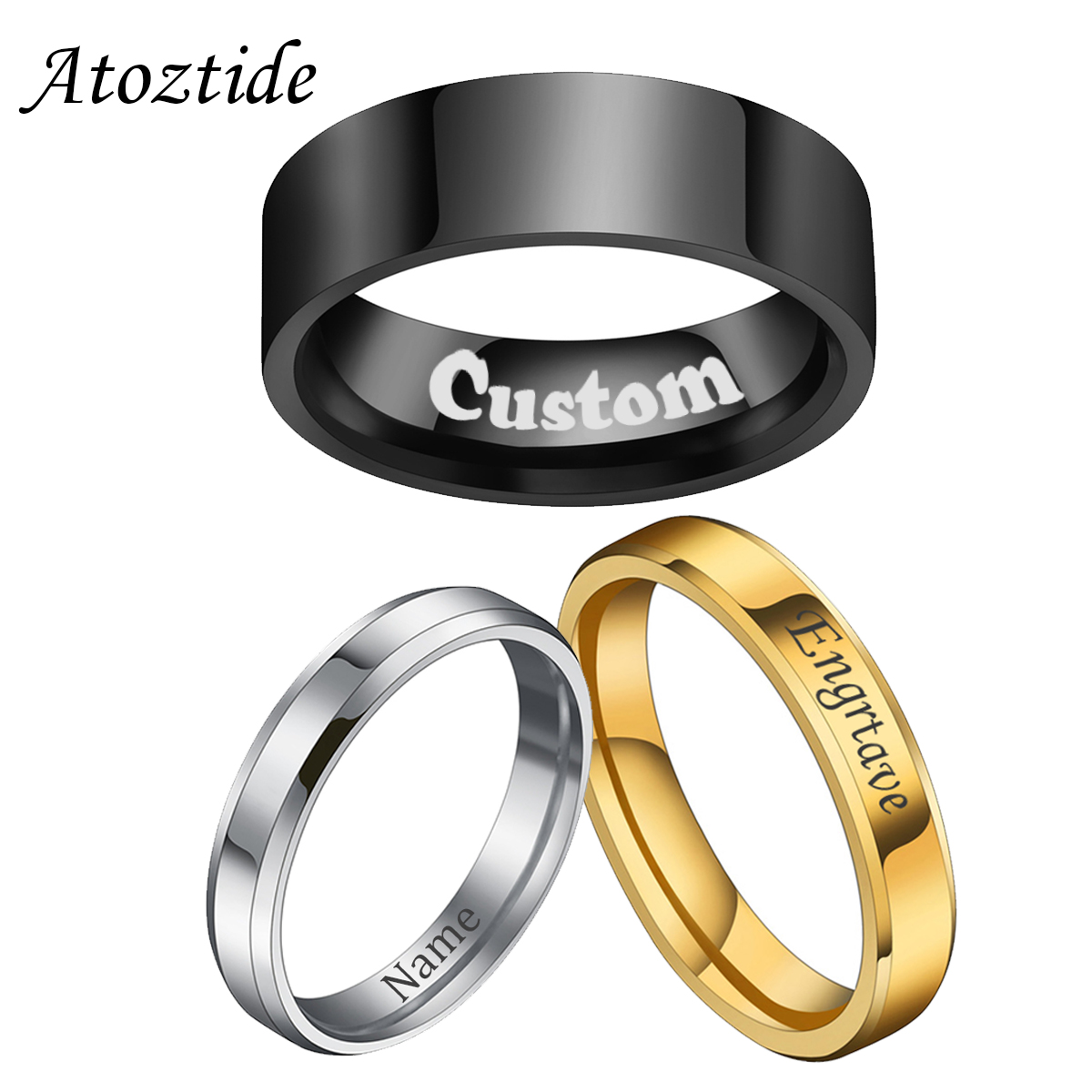 Atoztide 4/6/8mm personalizado - Initial Ring Custom avaliação e preço
