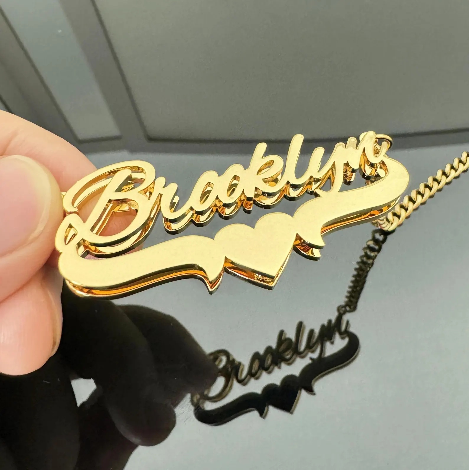 Amaxer personalizado placa de  - Name Necklace Custom avaliação e preço