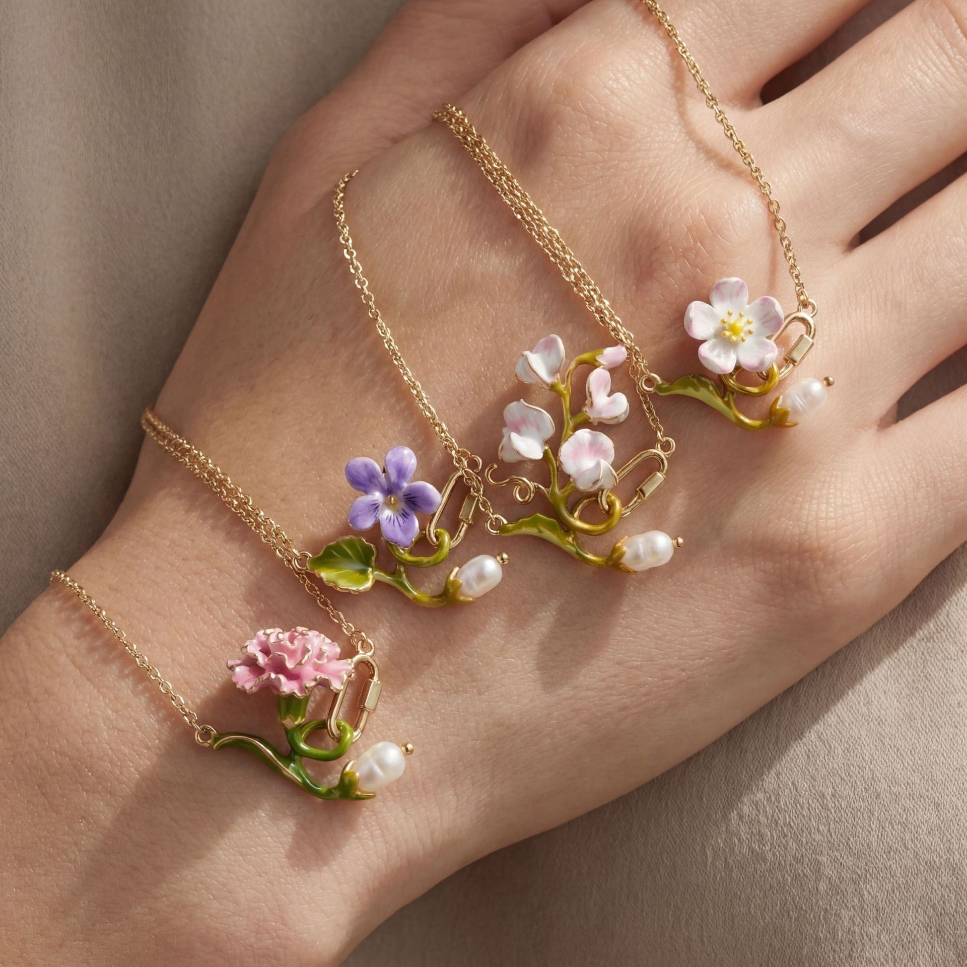 Colar de Flor do Mês de Nascim - Birth Flower Necklace avaliação e preço