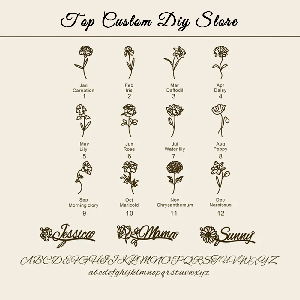 Colar Personalizado com Nome e - Birth Flower Necklace avaliação e preço